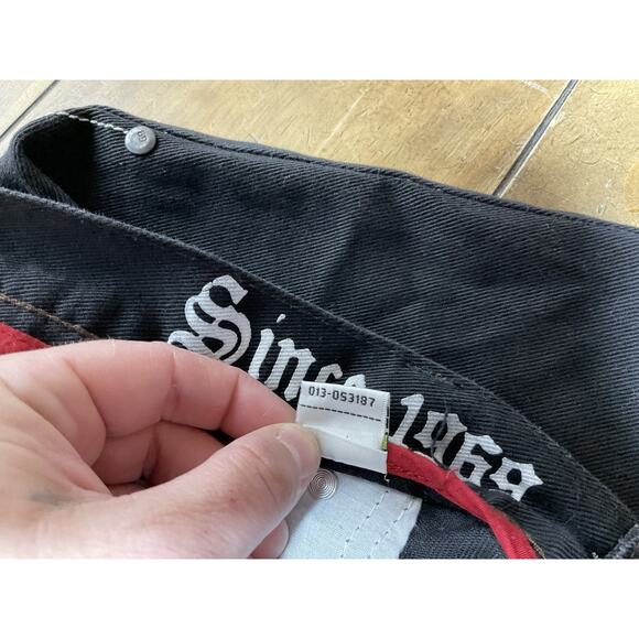 Vintage Y2K Hip Hop Black Embroidered Coogi Jeans Size 40x32 - Picture 8 of 15